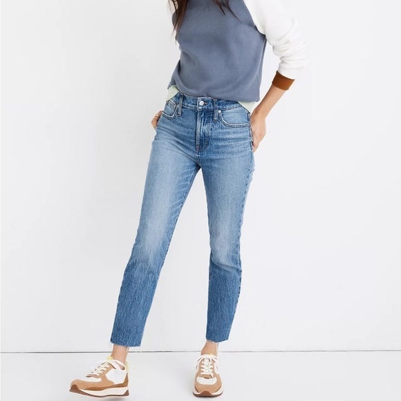 Madewell petite perfect vintage jeans enmore raw hem - Picture 1 of 7